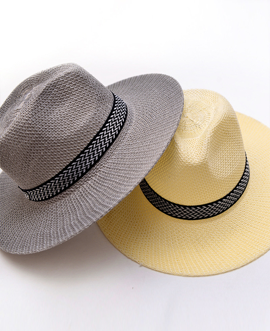Minimalist Solid Color Braided Tape Decor Visor Hat