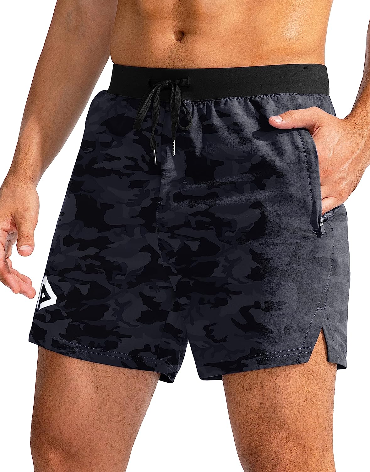Men's Workout Running Shorts 5 Inch Lightweight Quick Dry Soccer Gym Athletic Shorts for Men with 3 Pockets