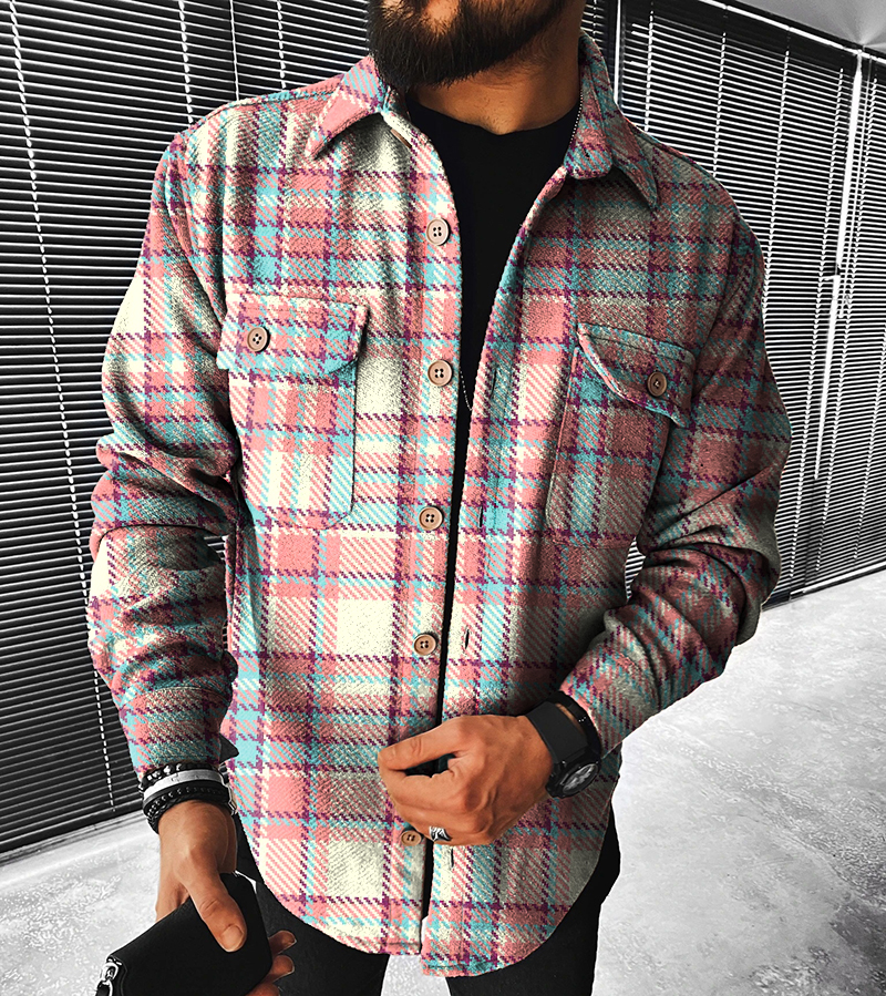 Casual Fashion Check Texture Jacket